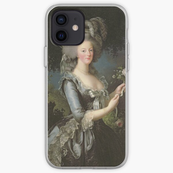Elisabeth Louise Vigee - Lebrun - Marie Antoinette (1755 ) With A Rose iPhone Soft Case