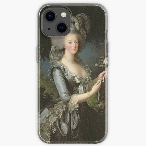 Elisabeth Louise Vigee - Lebrun - Marie Antoinette (1755 ) With A Rose iPhone Soft Case