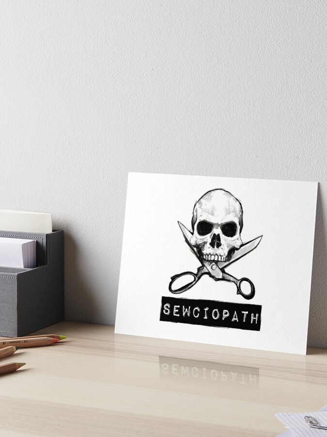 Sewciopath skull and cross scissors Photographic Print for Sale by  TateCheshire
