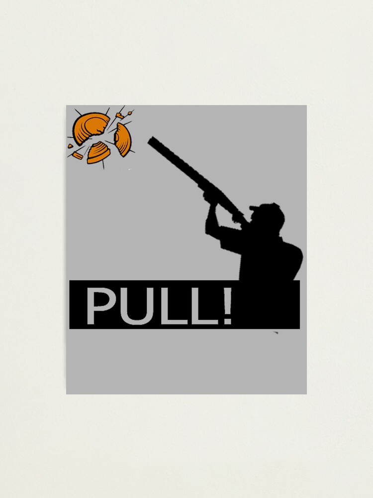 SKEET OR SPORTING CLAYS "PULL" VINYL DECAL FOR TRAP SHOOTERS 