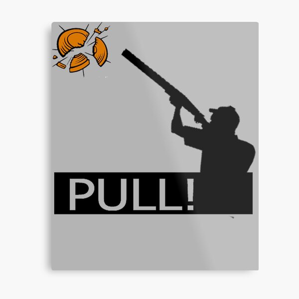 SKEET OR SPORTING CLAYS "PULL" VINYL DECAL FOR TRAP SHOOTERS 