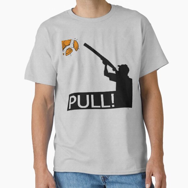 Pull! Clay Pigeon Shooting Hunting Rifle Rainbow T-Shirt Pull! Clay Pigeon Shooting Hunting Rifle Rainbow T-Shirt
