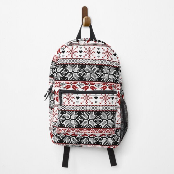 Item preview, Red and Black Winter Fair Isle Pattern designed and sold by tanyadraws.