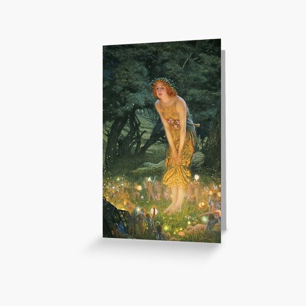 Edward Robert Hughes - Midsummer Eve Greeting Card