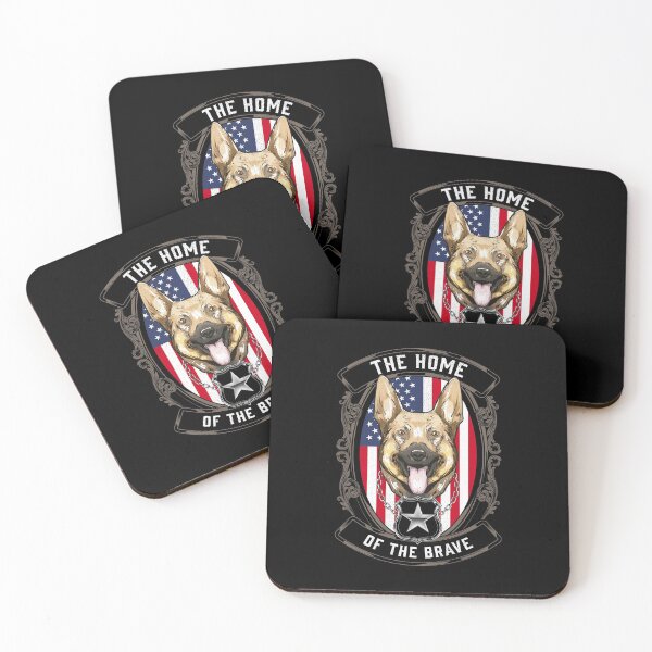 Item preview, K-9 Dog with American Patriotism: The Home of the Brave designed and sold by friendlyspoon.