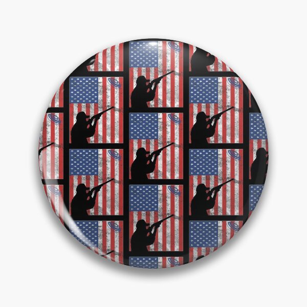 Item preview, Skeet Clay Shooting Pigeon Trap Bird Hunters PULL! U.S. Flag designed and sold by TopTeeShop.