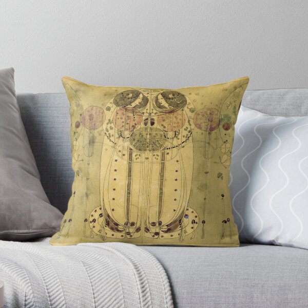 "Charles Rennie Mackintosh - The Wassail" Throw Pillow for Sale by ...