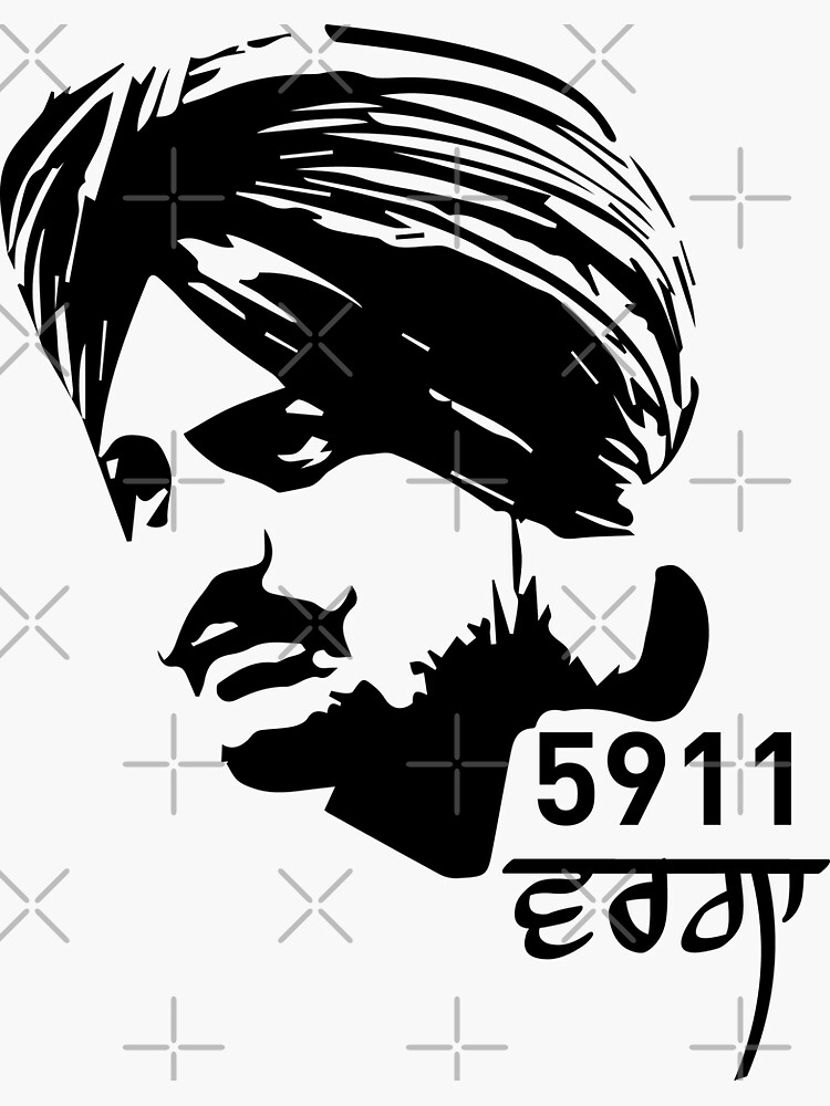 "Sidhu Moose Wala" Sticker by guri386 | Redbubble