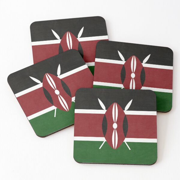 Item preview, Kenya Flag designed and sold by Leslie Montgomery Art.