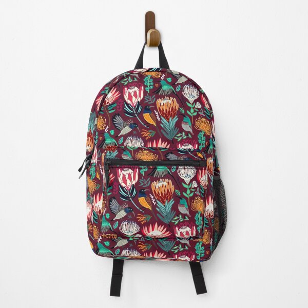 Item preview, Sunbirds & Proteas On Maroon designed and sold by TigaTiga.