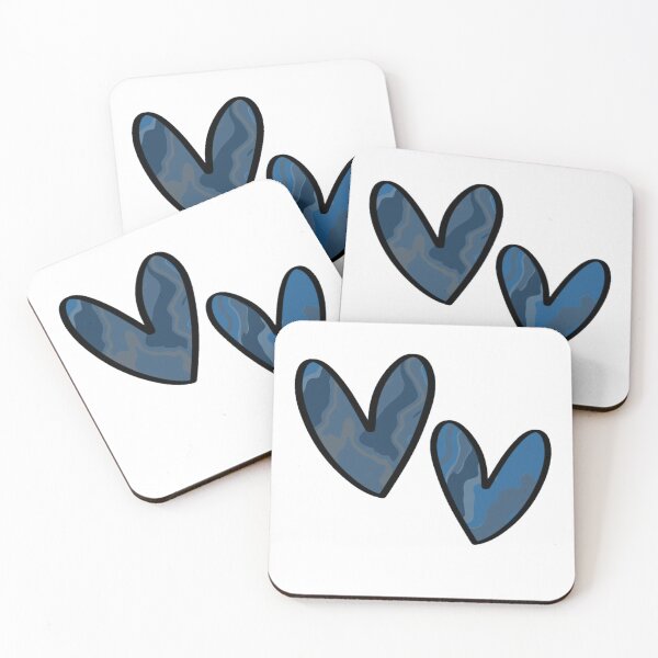 Artikelvorschau, Blue Tie Dye Hearts entworfen und verkauft von logostickers.