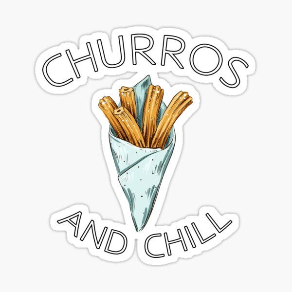 Churros y frío Pegatina