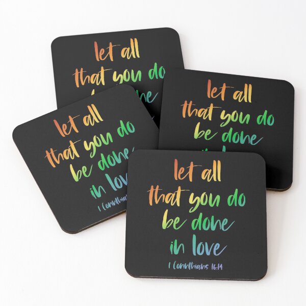 Item preview, Christian Bible Verse: Let all that you do be done in love (rainbow text) designed and sold by Ofeefee.