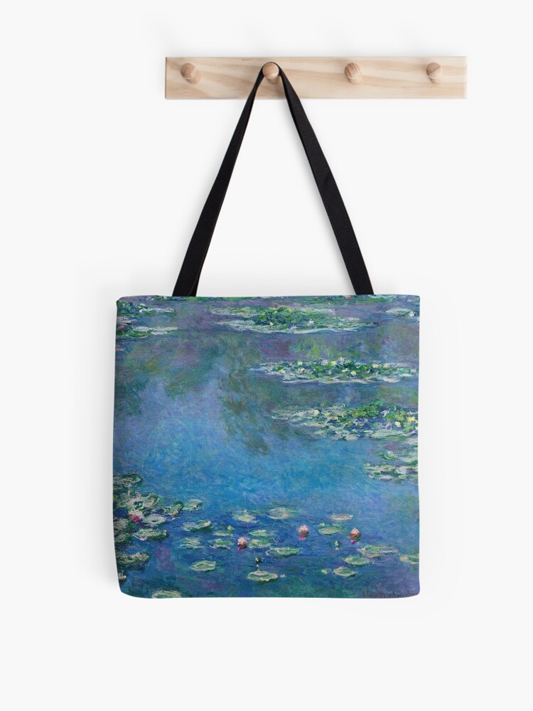 Women Shoulder Canvas Tote Bag Claude Monet Water Lilies Landscape