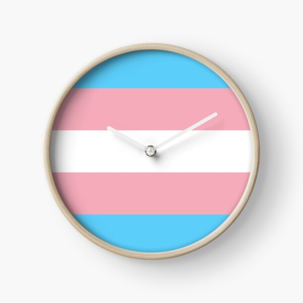 Transexual Transgender Trans Flag Clock