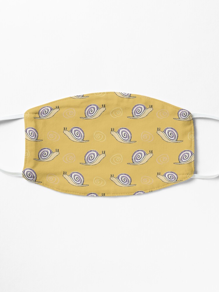 Alternate view of Illustrated Snail and Swirls Pattern Mask