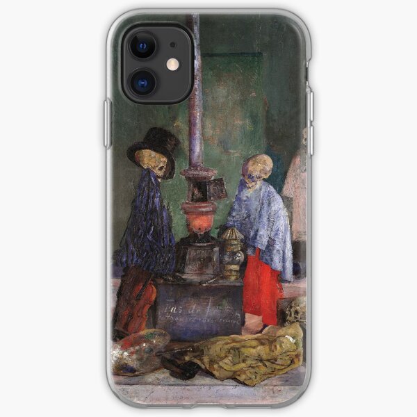 James Ensor - Skeletons Warming Themselves iPhone Soft Case