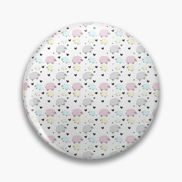 Item preview, Pastel Polkadot Sheep and Hearts designed and sold by tanyadraws.