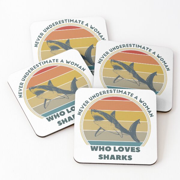 Item preview, Vintage - Never Underestimate A Woman Who Loves Sharks designed and sold by anass002.