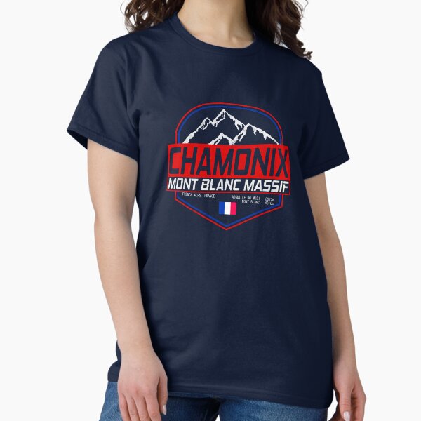 Vista previa del artículo con la obra «Retro Ski Chamonix Mont Blanc Francia Paraíso del esquí y la bicicleta de montaña», diseñado y vendido por chriswilson111.