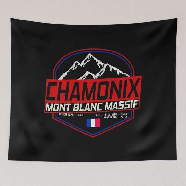 Item preview, Retro Ski Chamonix Mont Blanc France Skiing and Mountain Biking Paradise designed and sold by chriswilson111.