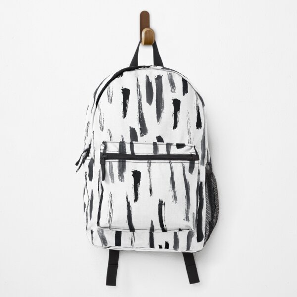 Item preview, Minimalist Black and White Brush Strokes pattern designed and sold by cadinera.