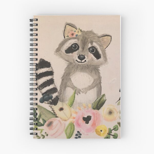 Item preview, Baby Raccoon & Flowers designed and sold by Ginnyducks2004.