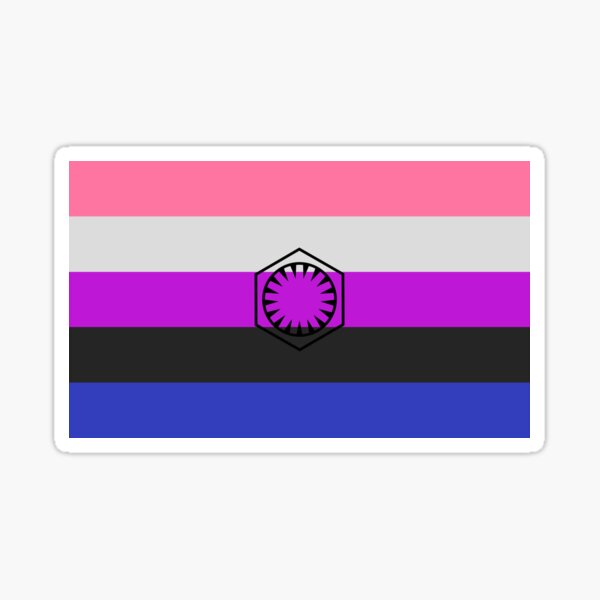 Vista previa del artículo con la obra «Genderfluid First Order (reverso)», diseñado y vendido por DarthAstris.
