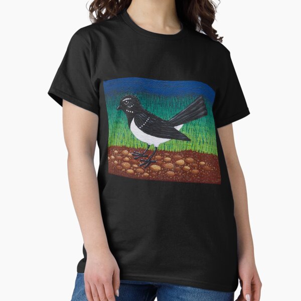 Willy Wagtail on the garden path Classic T-Shirt