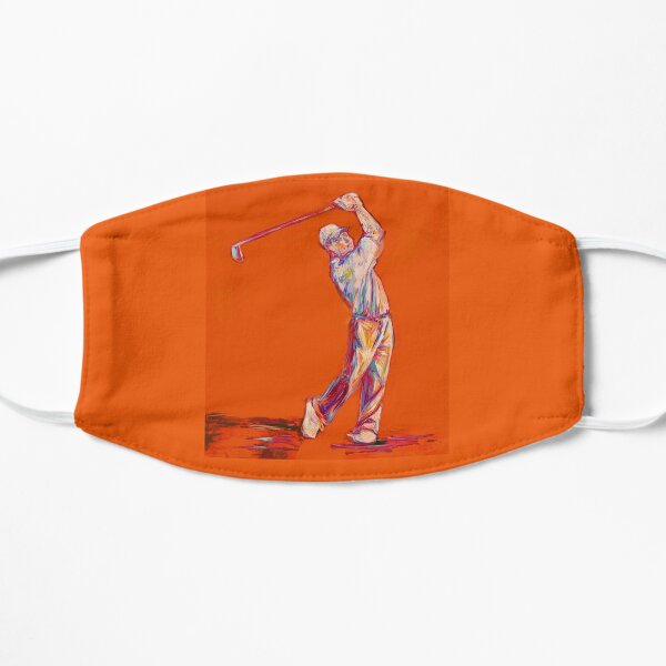 Golfer in orange Maske