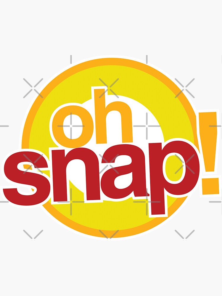 "Oh Snap!" Sticker for Sale by DetourShirts Redbubble