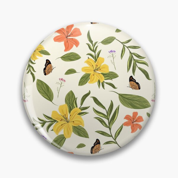 Item preview, Vintage Flower and Butterfly Pattern designed and sold by parazitgoodz.