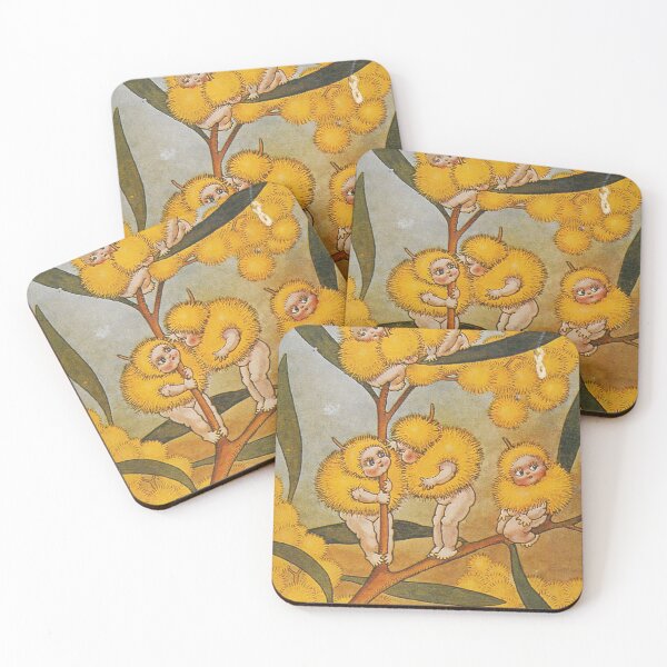 Wattle Babies - May Gibbs Print Coasters (Set of 4)