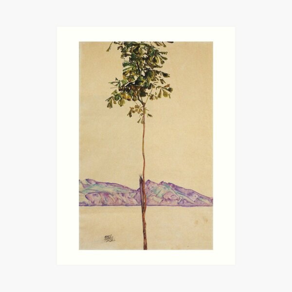 Egon Schiele - Little Tree Chestnut Tree At Lake Constance 1912 Art Print