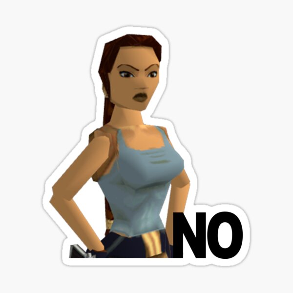 Lara Croft NON (Autocollant) Sticker