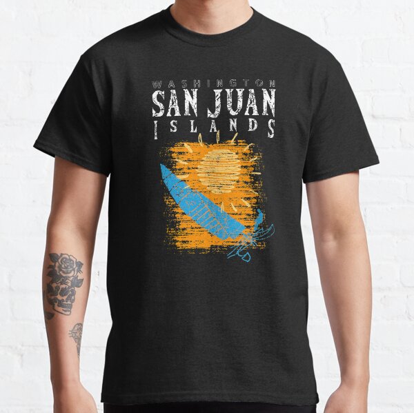 San Juan Islands, Washington Sailing Catamaran Sailboat Beam Reach Orange WA Classic T-Shirt
