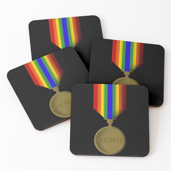 Item preview, Rainbow Hero Medal designed and sold by abigabhall.