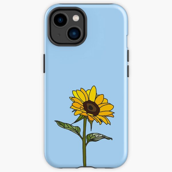 Aesthetic Sunflower on Light Blue iPhone Tough Case