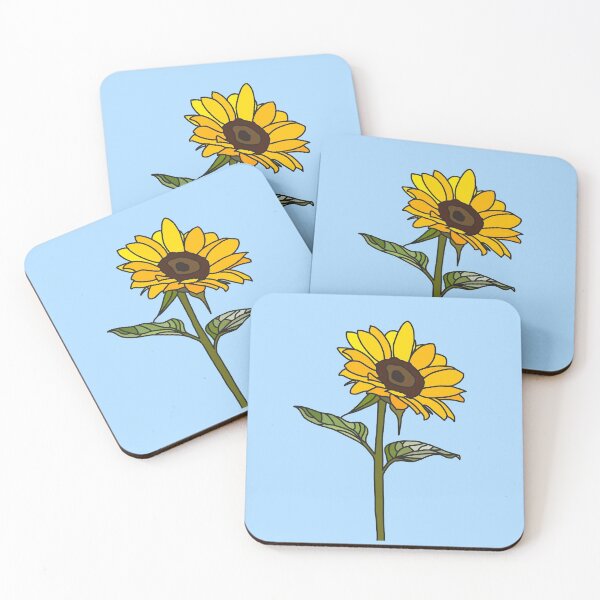 Item preview, Aesthetic Sunflower on Light Blue designed and sold by Rocket-To-Pluto.