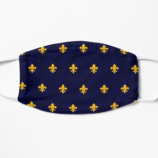 Fleur de Lys Goldblau Flache Maske