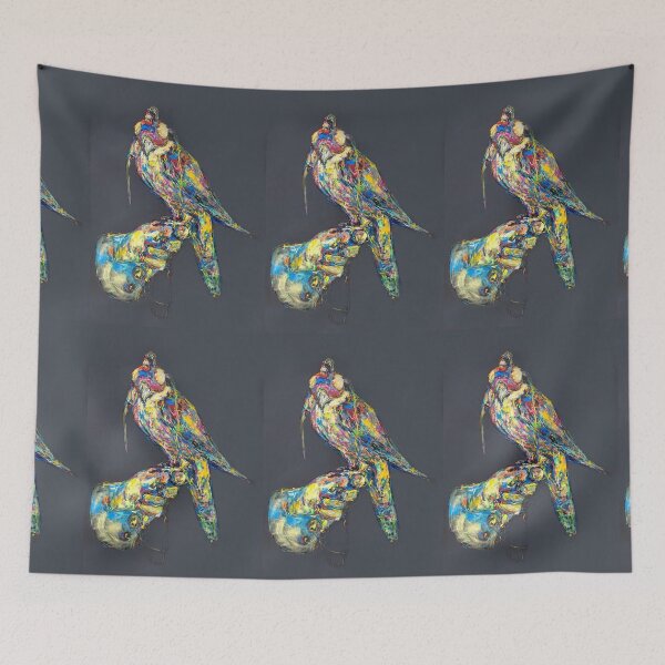 Item preview, Hawk with hood on gray designed and sold by Nicole Leidenfrost.