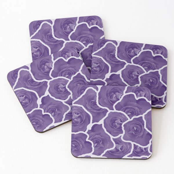 Item preview,  Pretty Roses Flowery :Purple White Pattern  designed and sold by Artification.