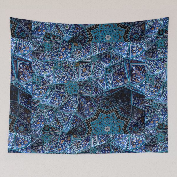 Item preview, Persian Asian Architecture Blue Pattern designed and sold by conceptDVS.