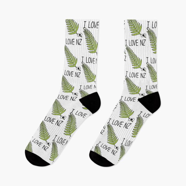 Item preview, Fern Cartoon I love New Zealand designed and sold by kiwishirts.