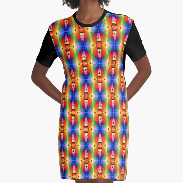Mayfly Eye Abstract Graphic T-Shirt Dress