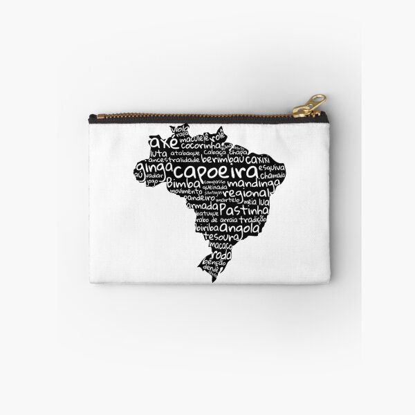 Item preview, Capoeira Words Brazilian Map - black & white designed and sold by incantia.