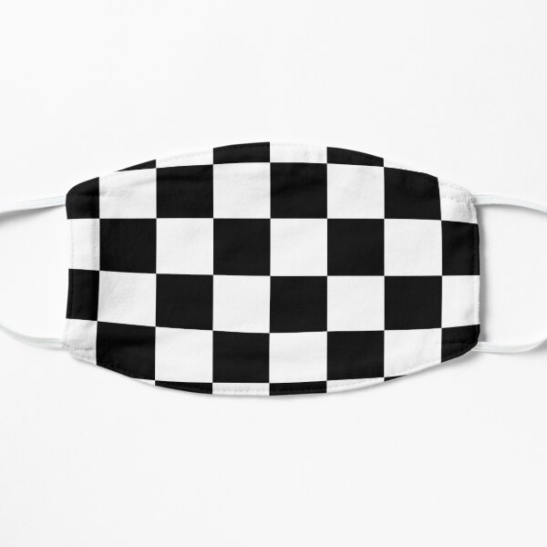 Checkered Flag Pattern Race Winner Flat Mask
