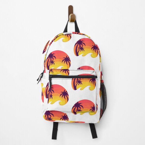Sunset beach logo Backpack