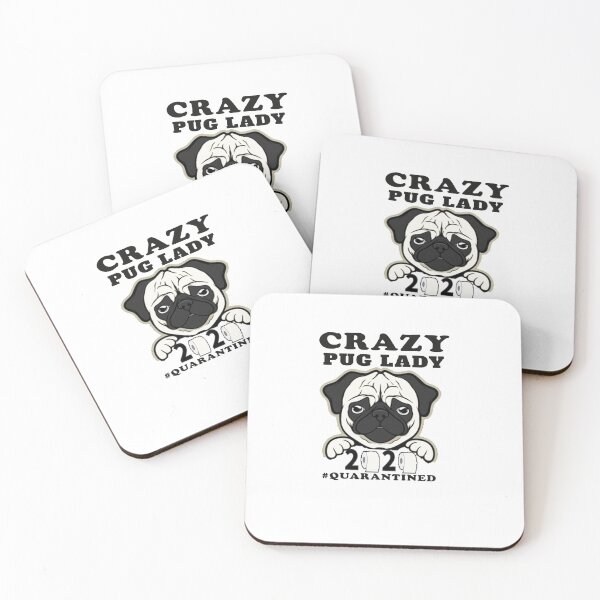 Item preview, Crazy Pug Lady 2020 Quarantined T-Shirt designed and sold by bestdesigns2020.