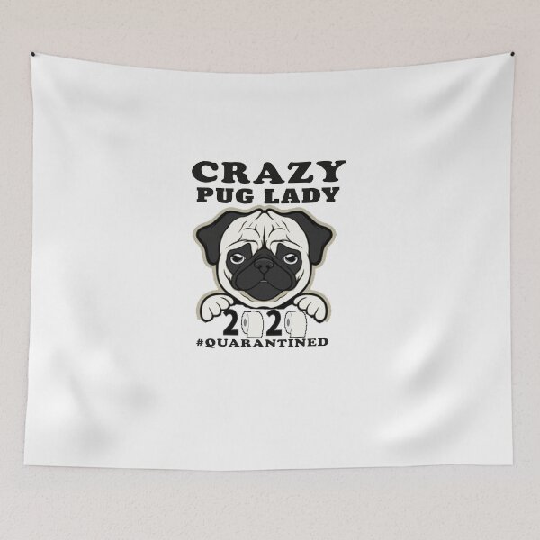 Item preview, Crazy Pug Lady 2020 Quarantined T-Shirt designed and sold by bestdesigns2020.